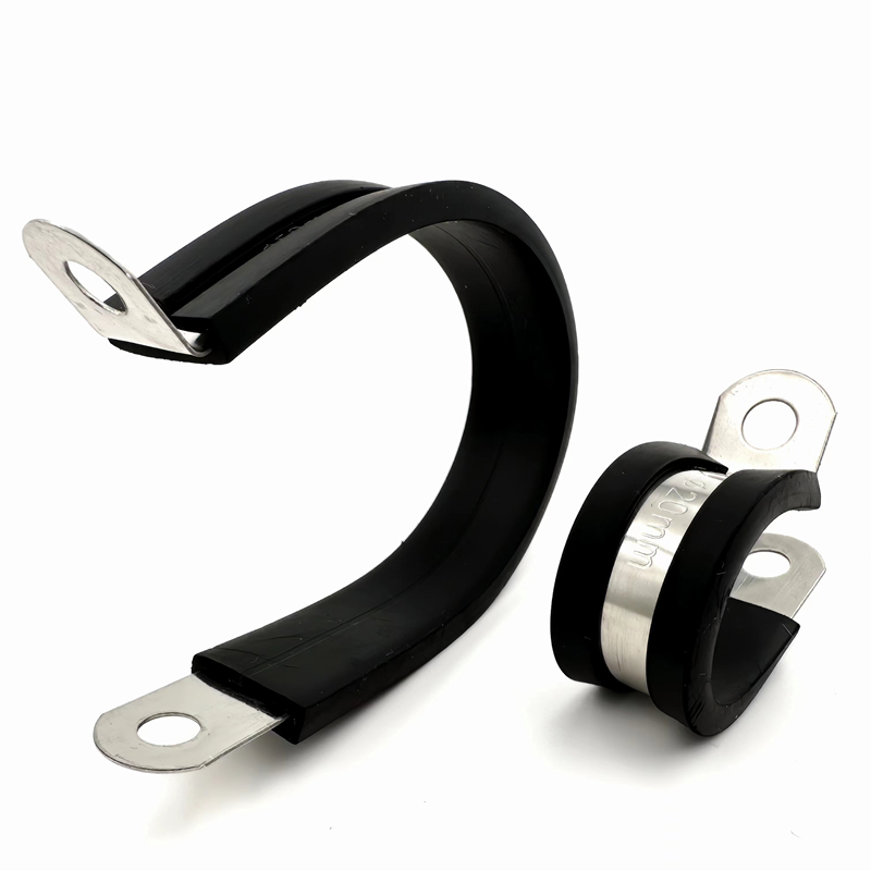 Clip a P con morsetto di fissaggio rivestito in gomma PVC vinilico Morsetto per tubo